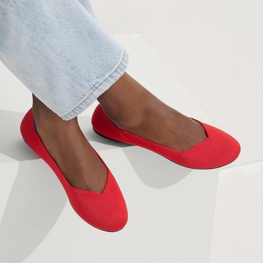 Rothy’s Red Flat In Size 6.5